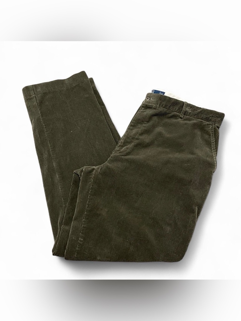 Vintage Polo Ralph Lauren Olive Green Corduroy Pants Size 38x32 Preppy